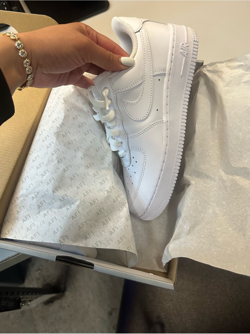 Nike White Low-Top Air Force 1’s